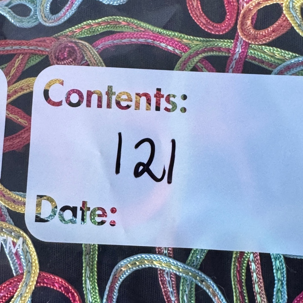 Rainbow Colored Graphic Pattern Button Zipped Top… - image 8